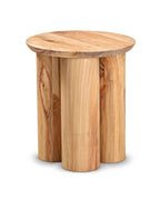 Solenna Solid Wood Pedestal Side Table