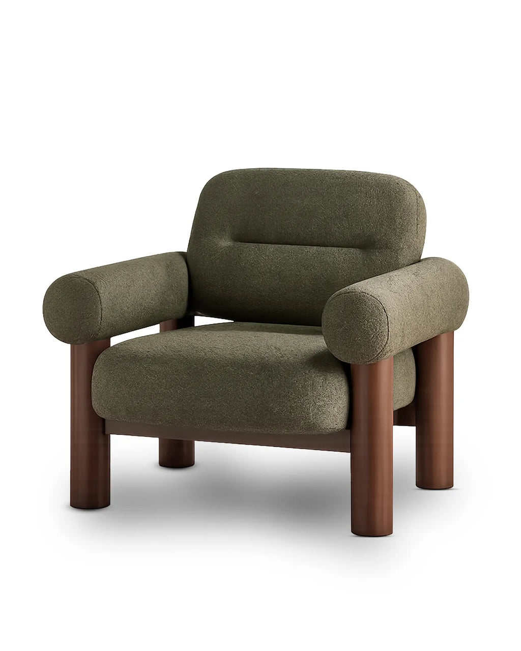 Viresto Moss Lounge Chair Oak Wood