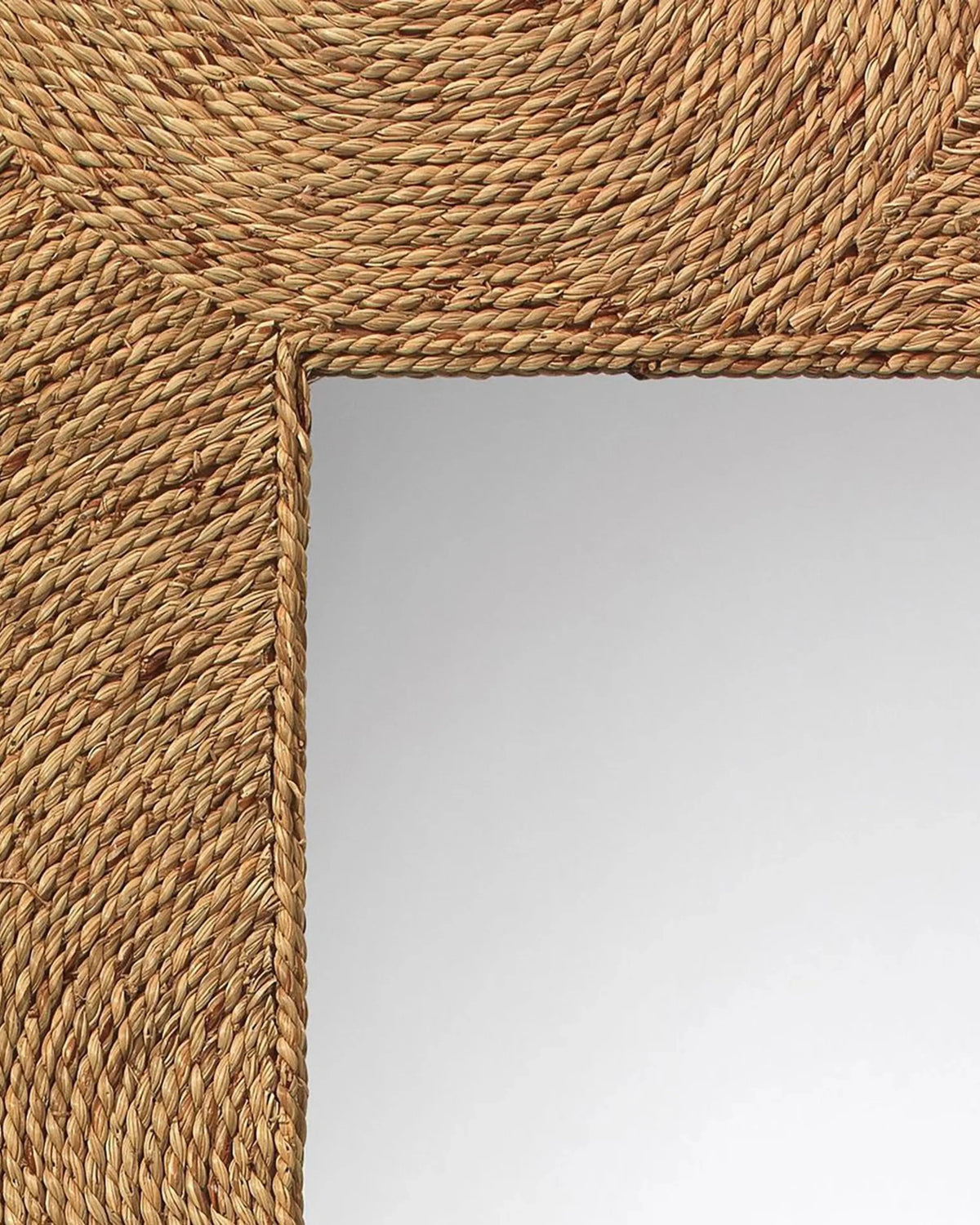 Seavora Handcrafted Rope-Wrapped Seagrass Full-Length Floor Mirror