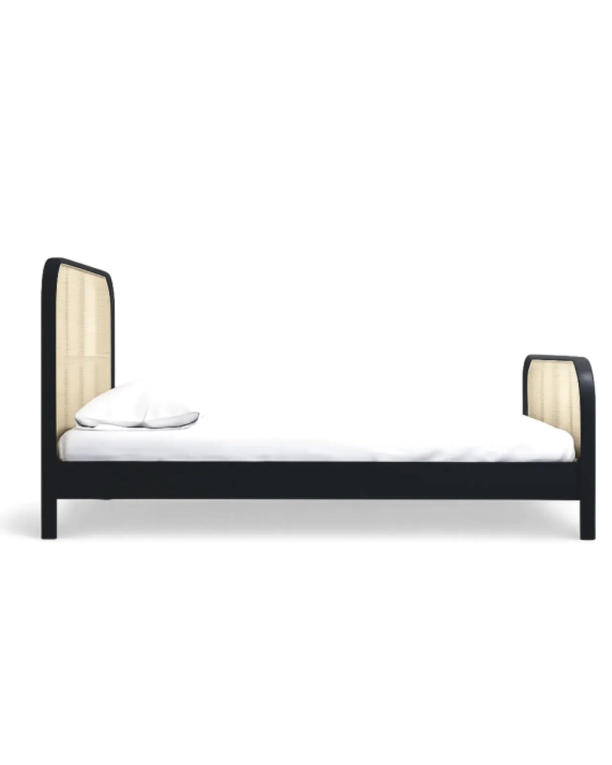 Canovra Solid Wood & Handwoven Cane Bed