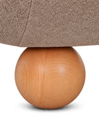Ovrique Bouclé Lounge Chair with Solid Wood Base