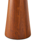 Solenna Honey Walnut Solid Wood Pedestal Side Table