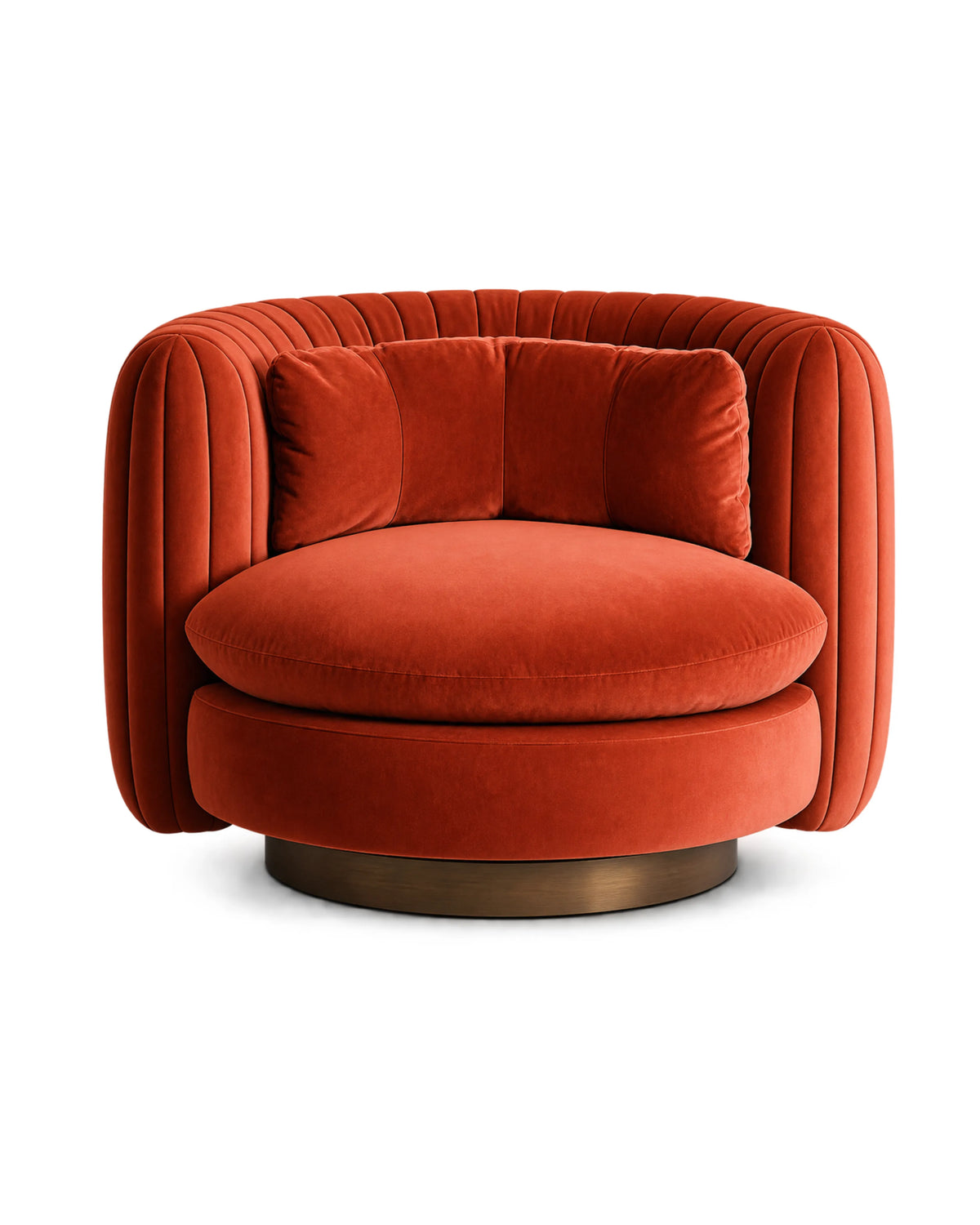 VORIXA Swivel Linen Chenille Sienna Lounge Chair