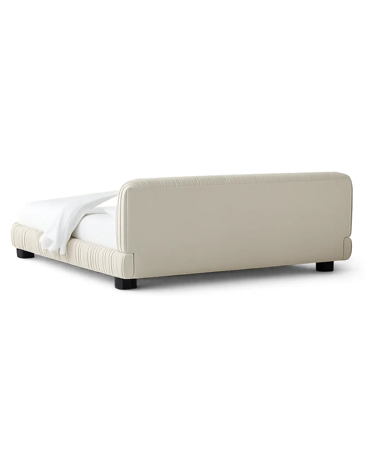Striova Ruched Velvet Low-Profile Bed