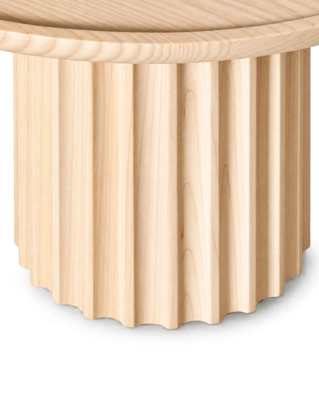 Veltris Natural Oak Fluted Round Table
