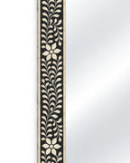 Nirvala Floral Vine Bone Inlay Rectangular Wall Mirror