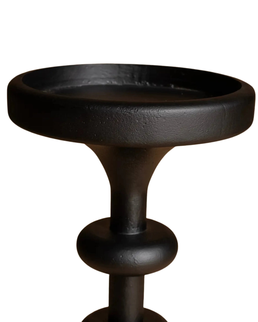 Novastix Solid Wood Side Table in Matte Black