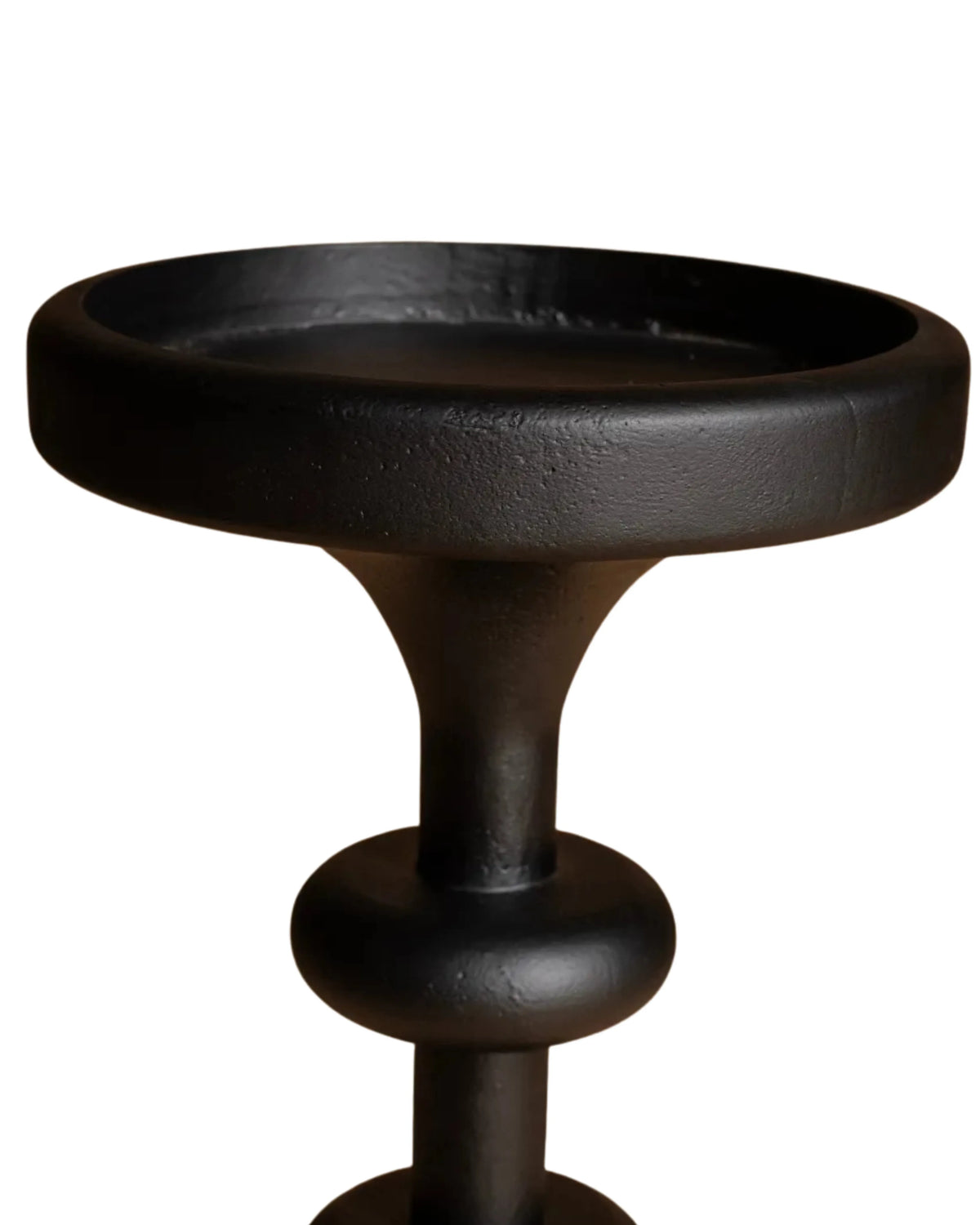 Novastix Solid Wood Side Table in Matte Black
