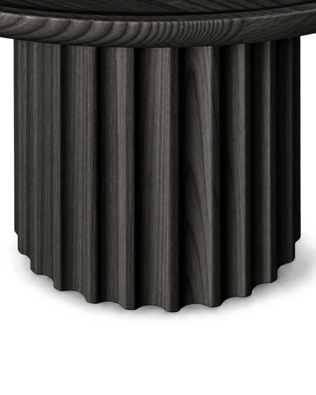 Veltris Obsidian Black Fluted Round Table