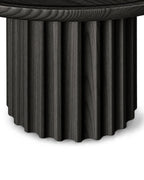 Veltris Obsidian Black Fluted Round Table