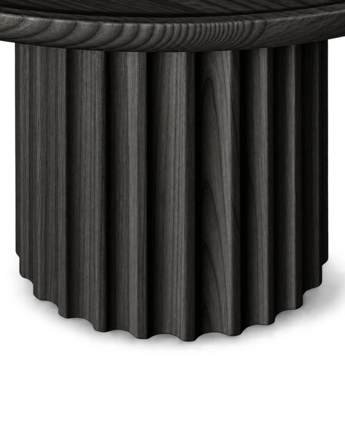 Veltris Obsidian Black Fluted Round Table