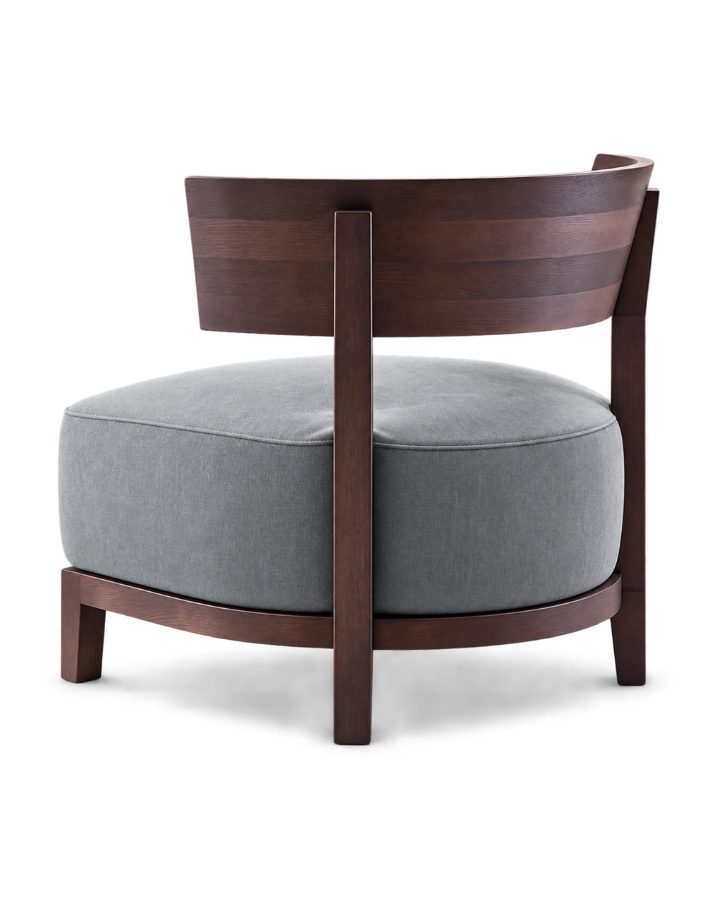 VELTIS Taupe Lounge Chair in Solid Teak Wood