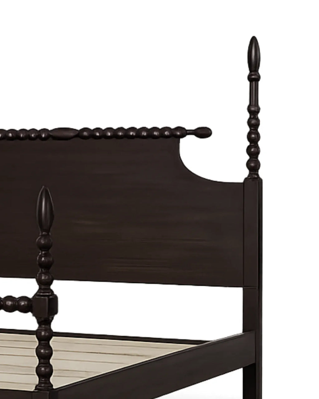 Aldoren Espresso Walnut Solid Wood Spindle Poster Bed
