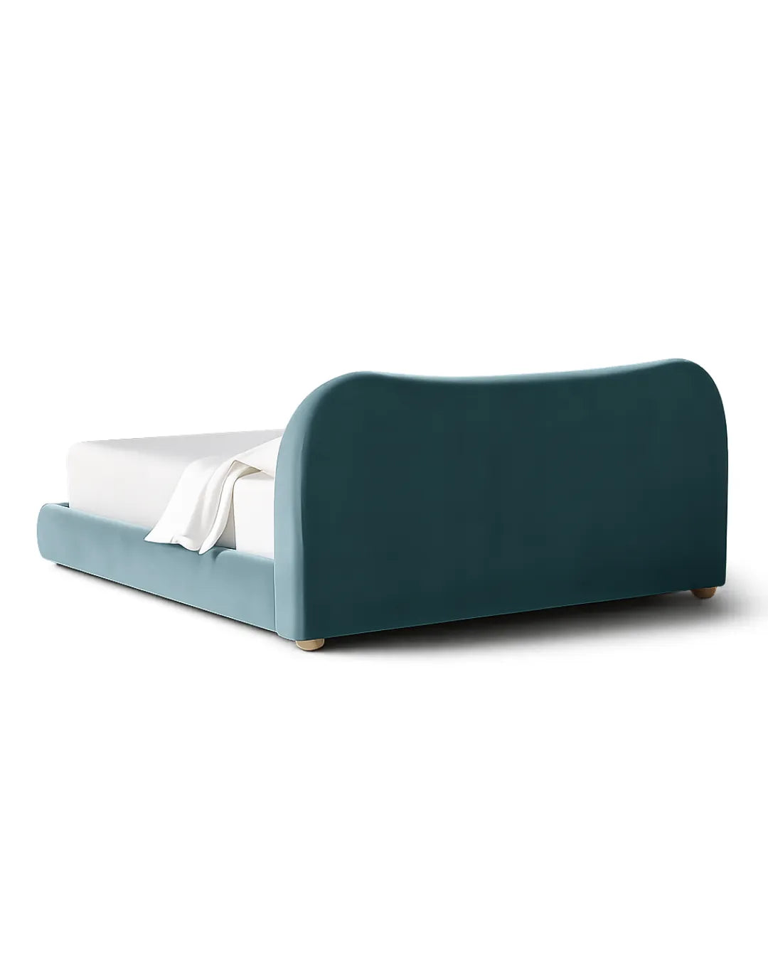 Avyelle Curved Upholstered Camel-Back Tide Bed
