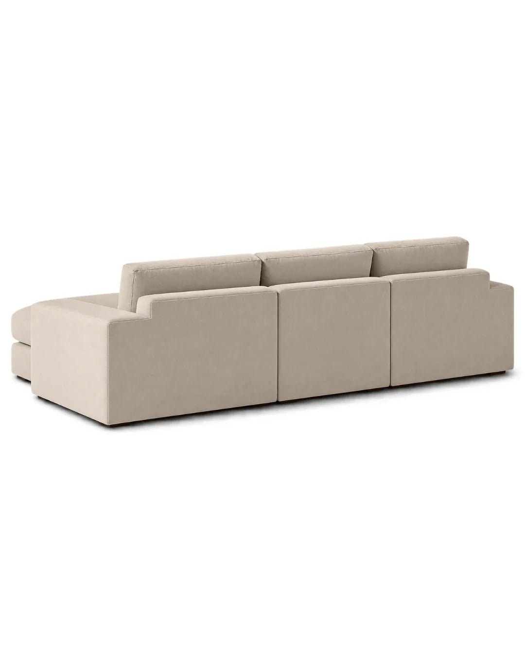 Lumarex Modular Performance Velvet Sectional Sofa with Ottoman