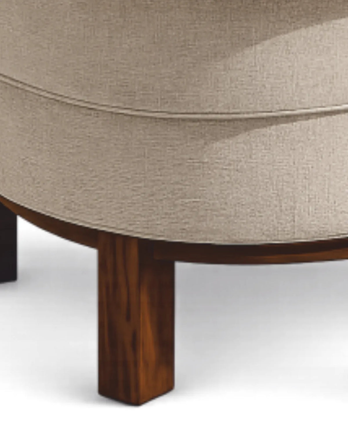 Bellarvo Velvet Accent Lounge Chair in Solid Teak Wood