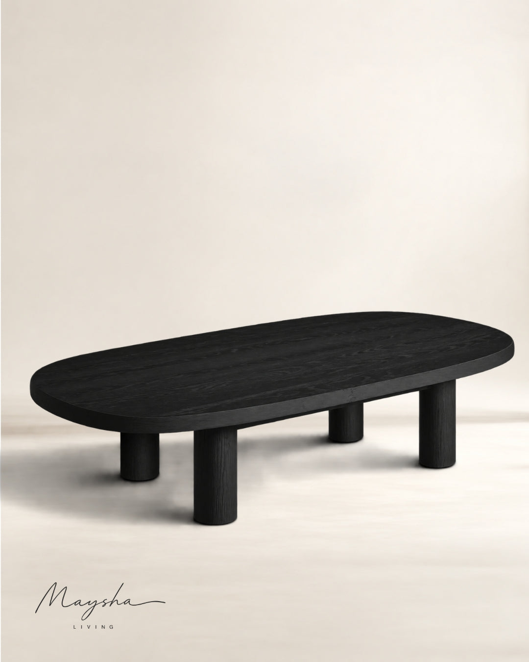 Ellovane Solid Wood Oval Coffee Table