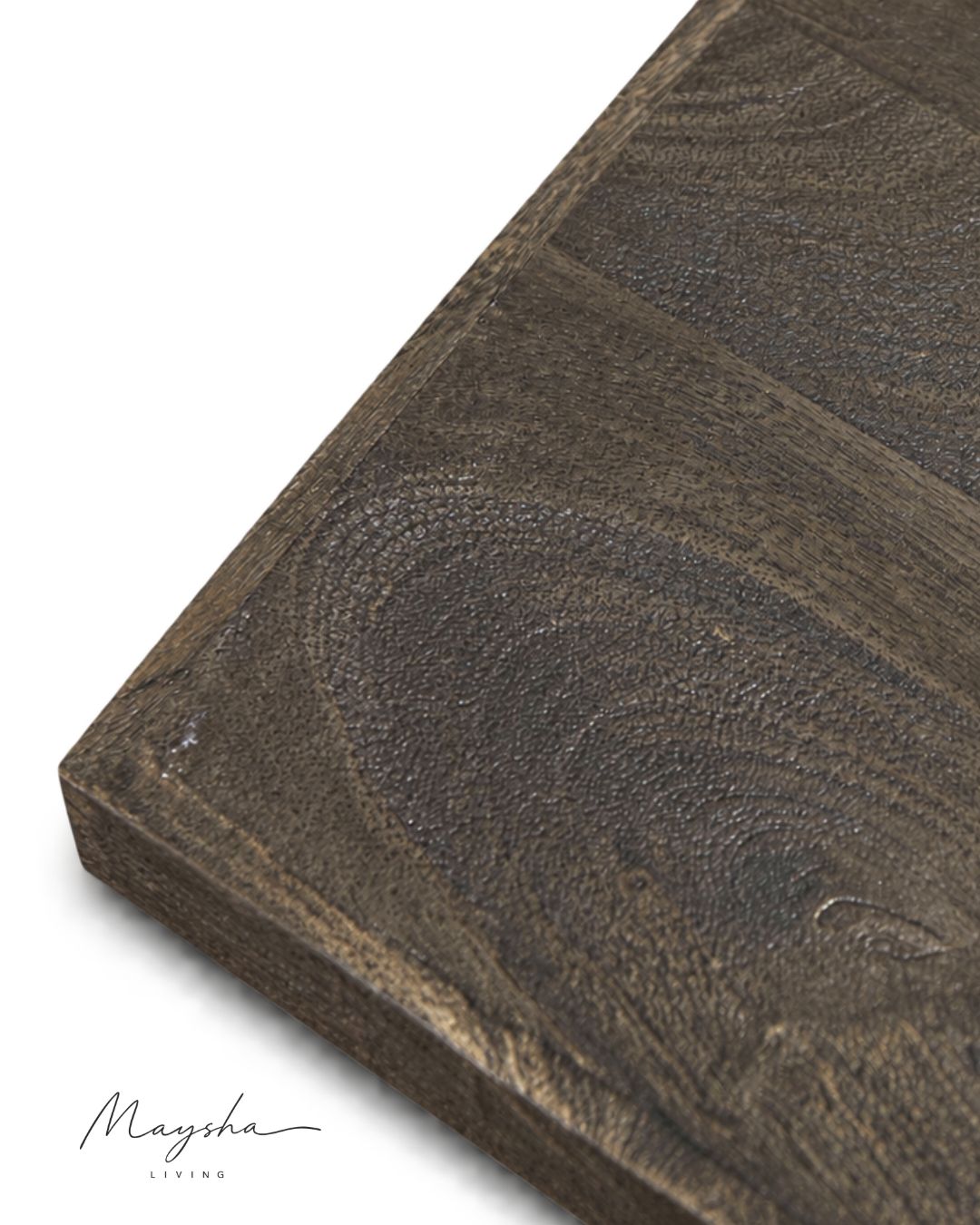 Tavrenox Solid Wood Square Coffee Table with Sculptural Arch Base