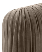 Striova Charcoal Velvet Low-Profile Bed