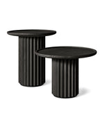 Veltris Obsidian Black Fluted Round Table