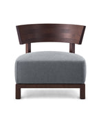 VELTIS Taupe Lounge Chair in Solid Teak Wood