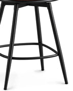 Merivo Contemporary Espresso Leatherette Bar Chair with Stainless Steel Base