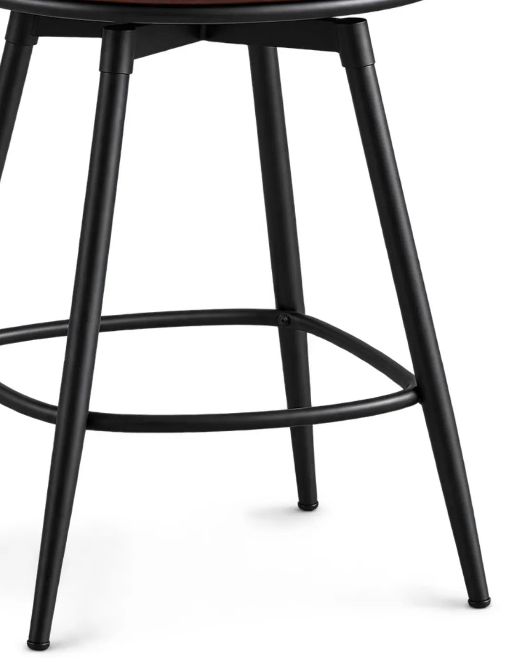 Merivo Contemporary Espresso Leatherette Bar Chair with Stainless Steel Base