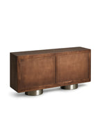 Orlenza Solid Mango Wood Sideboard with Stainless Steel Legs