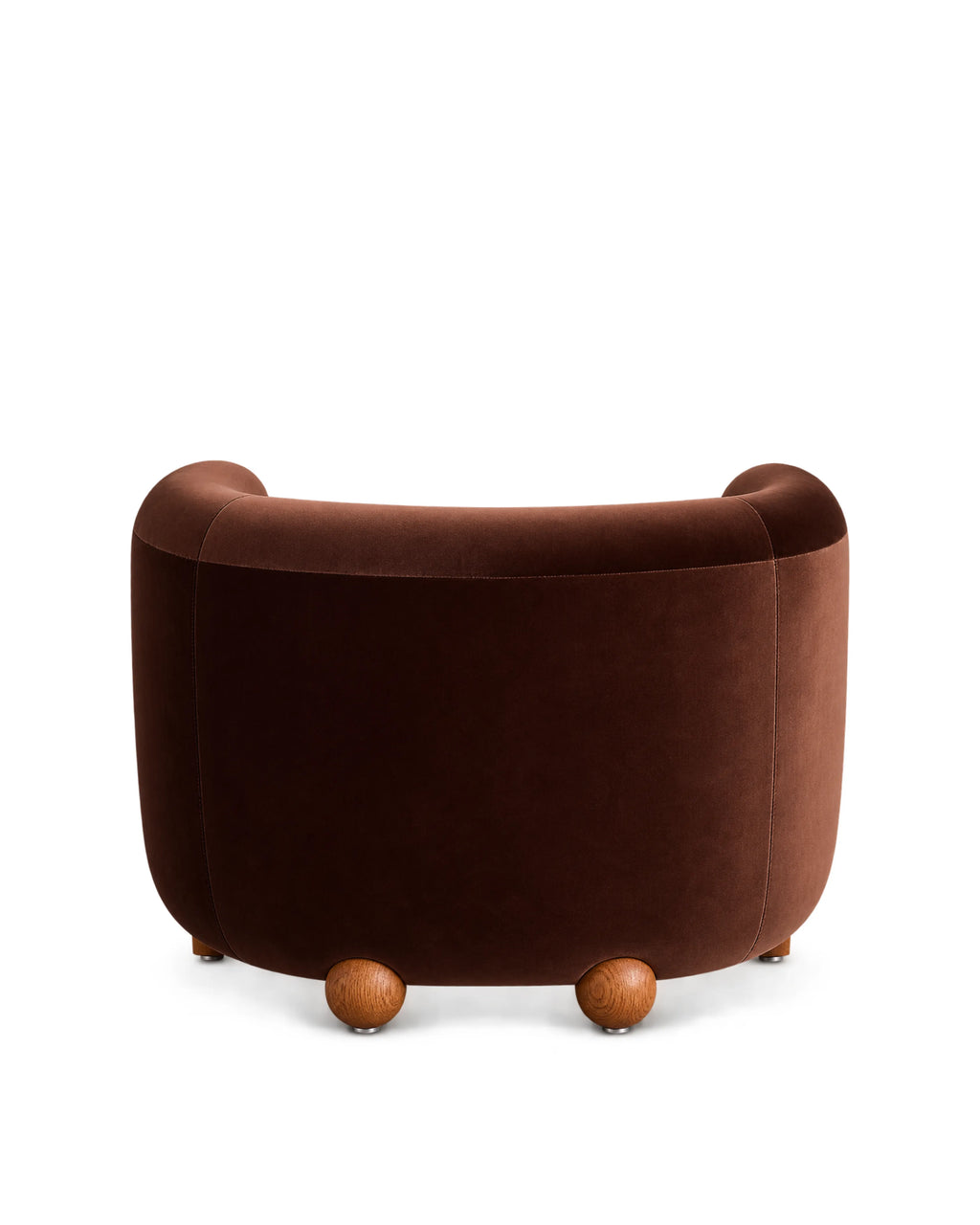 Sorvique Velvet Lounge Chair with Solid Wood Legs