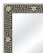 Nirvala Floral Vine Bone Inlay Rectangular Wall Mirror