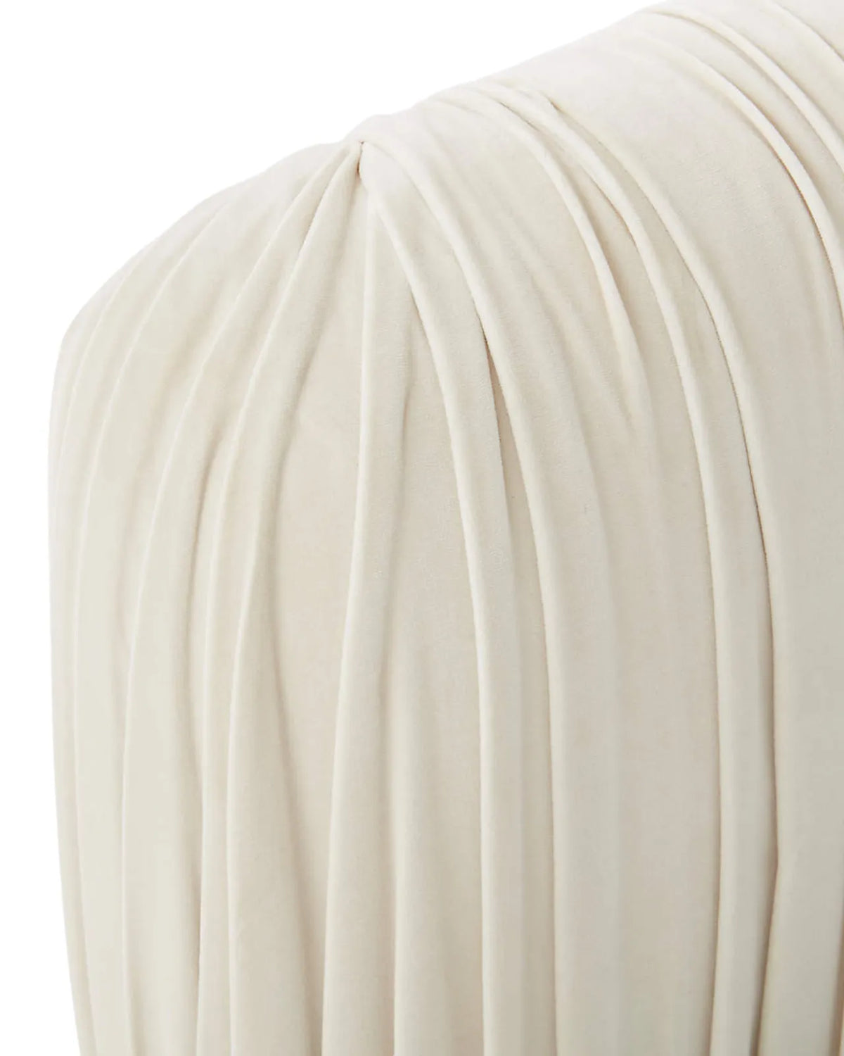 Striova Ruched Velvet Low-Profile Bed