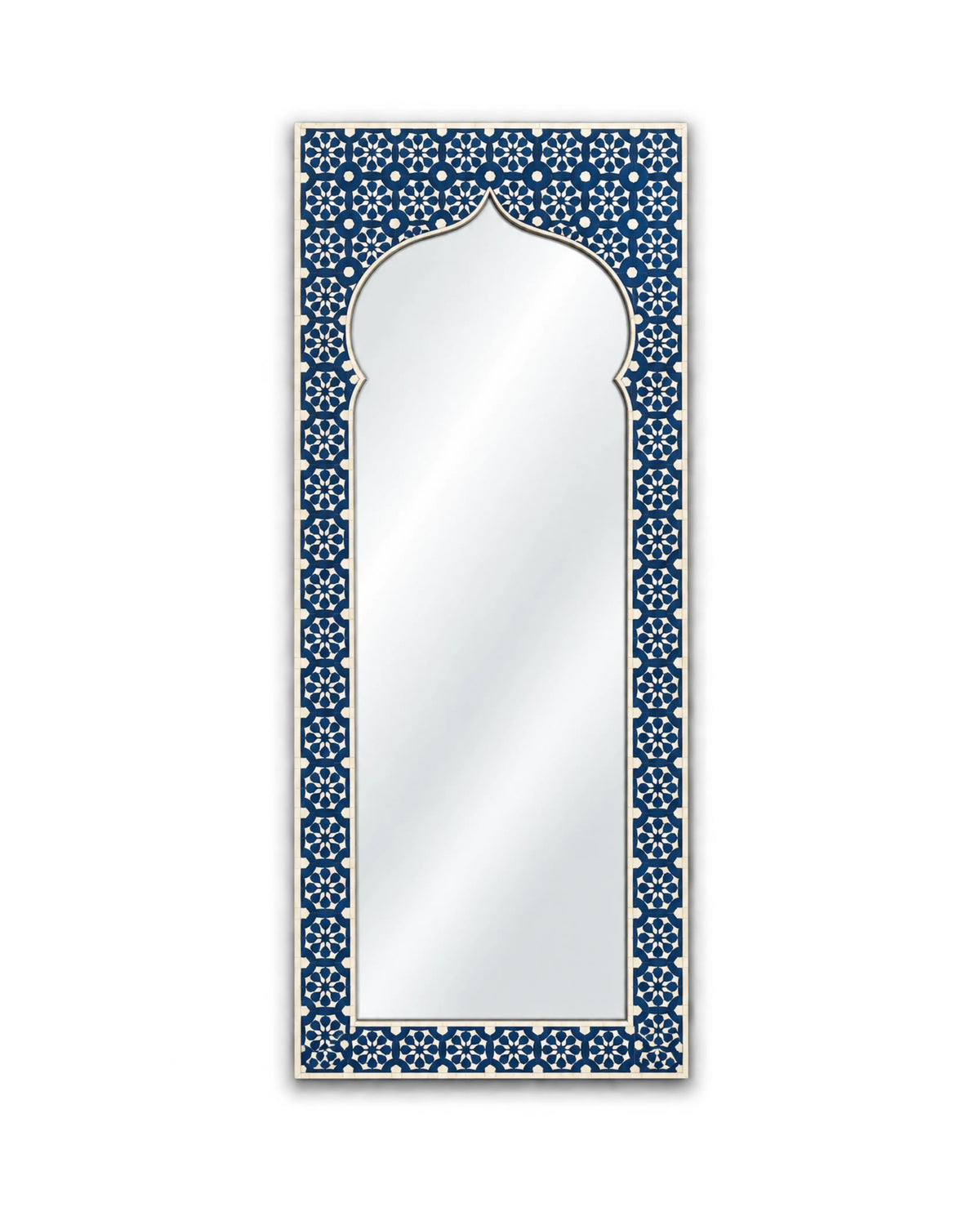 Zahravelle Moorish Arch Bone Inlay Full-Length Wall Mirror