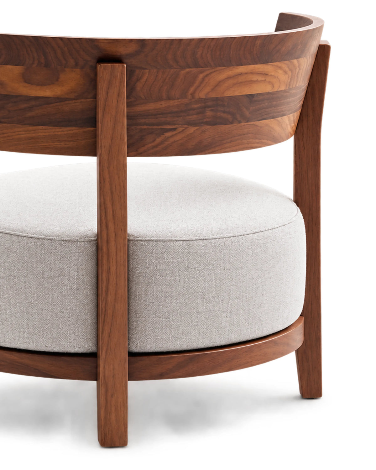 VELTIS Ecru Lounge Chair in Solid Teak Wood