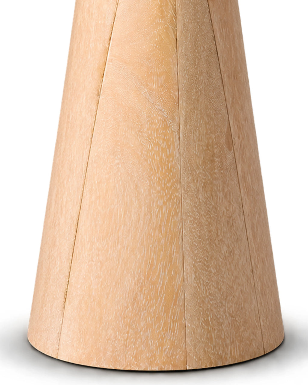 Solenna Almond Mist Solid Wood Pedestal Side Table