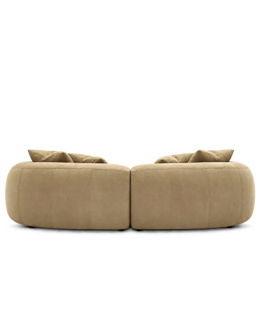 Elyndra Curved Leather Sofa