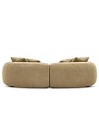 Elyndra Curved Leather Sofa