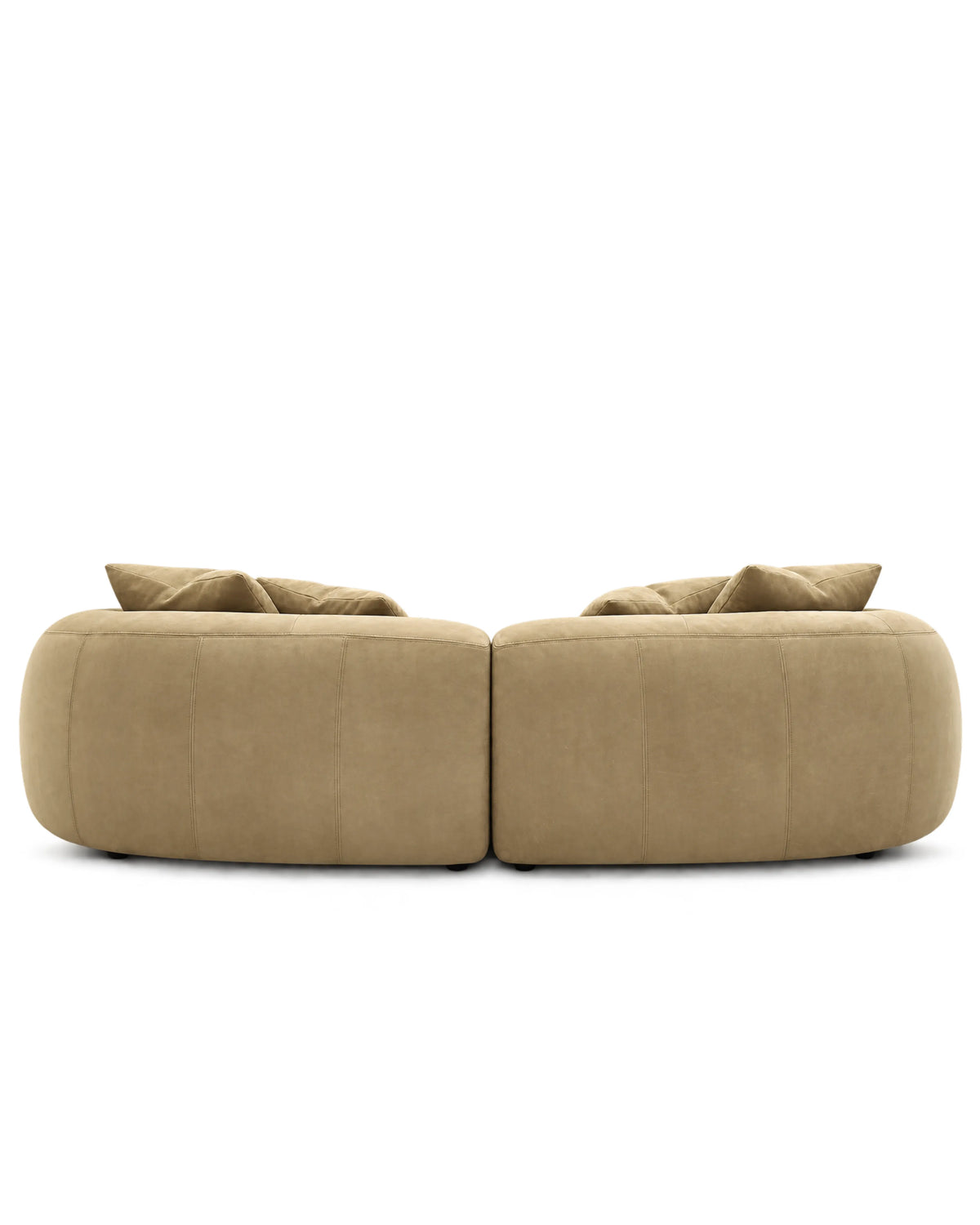Elyndra Curved Leather Sofa