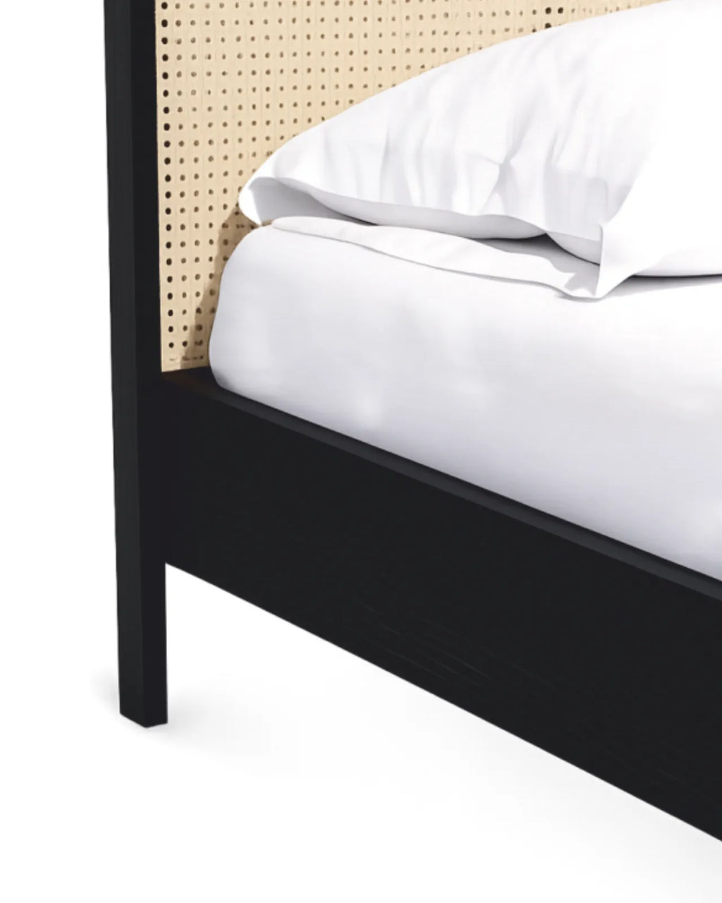 Canovra Solid Wood & Handwoven Cane Bed