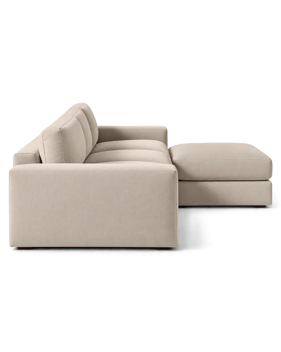 Lumarex Modular Performance Velvet Sectional Sofa with Ottoman