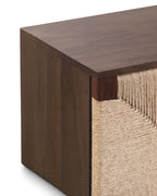 Bravik Mango Wood Sideboard with Jute Doors