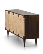 Bravik Mango Wood Sideboard with Jute Doors