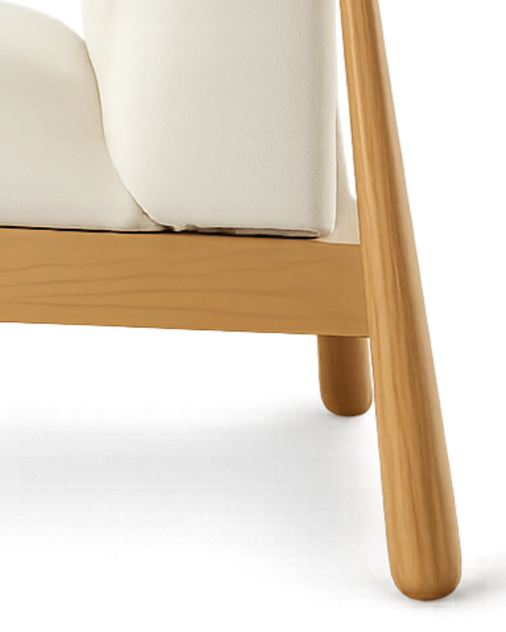 Elarique Frost Chair Performance Fabric Accent Chair in Solid Wood
