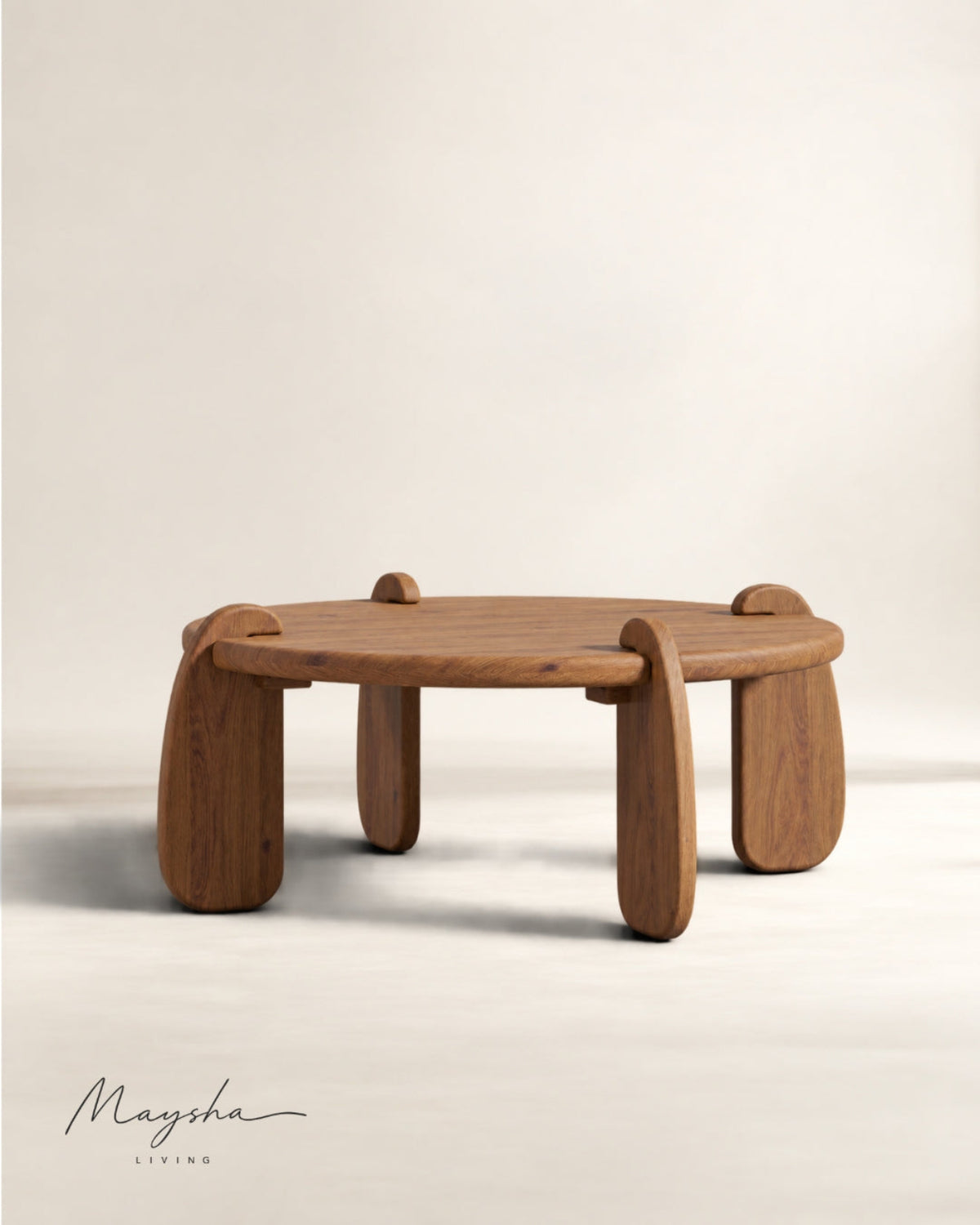 KAROV Japandi Acacia Wood Coffee Table