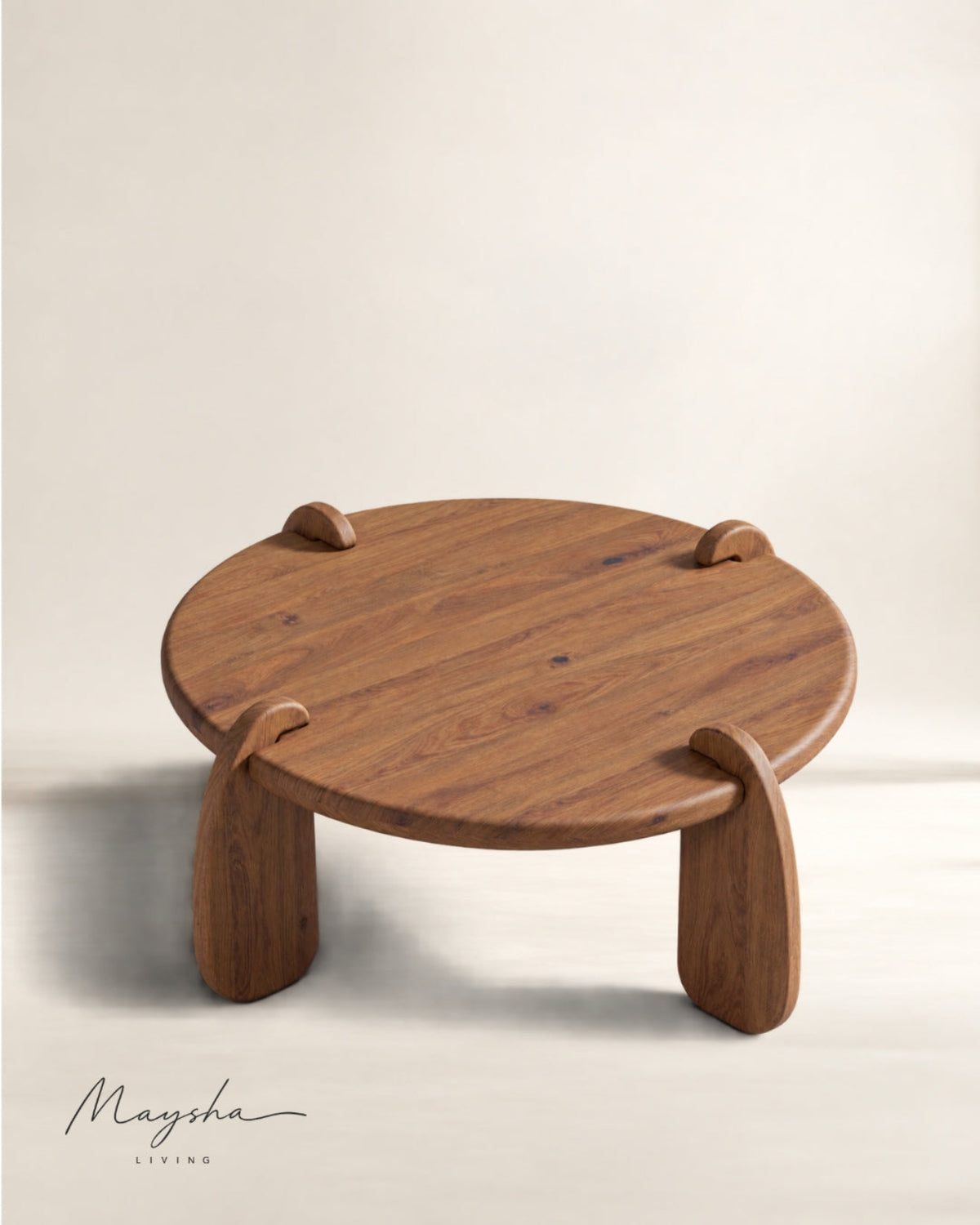 KAROV Japandi Acacia Wood Coffee Table