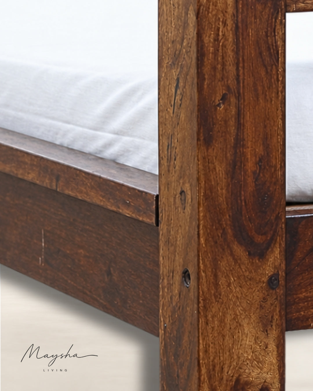VALDREN Solid Wood Four-Poster Bed