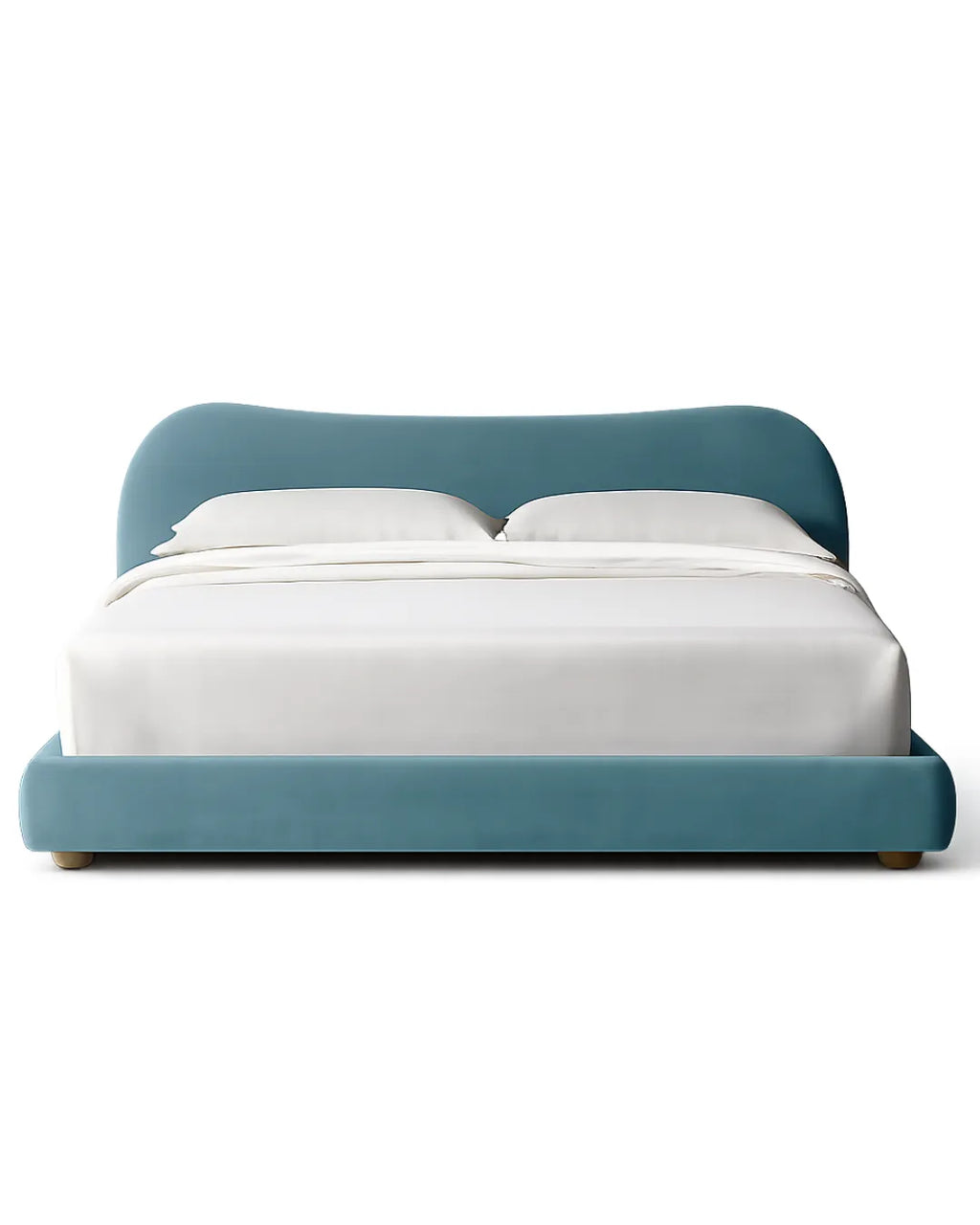 Avyelle Curved Upholstered Camel-Back Tide Bed