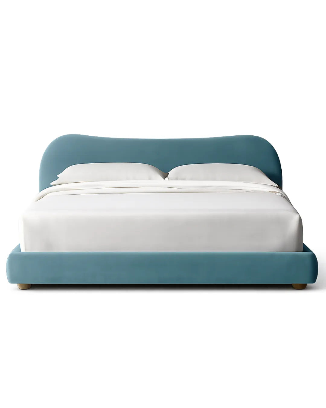 Avyelle Curved Upholstered Camel-Back Tide Bed