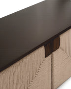 Bravik Mango Wood Sideboard with Jute Doors