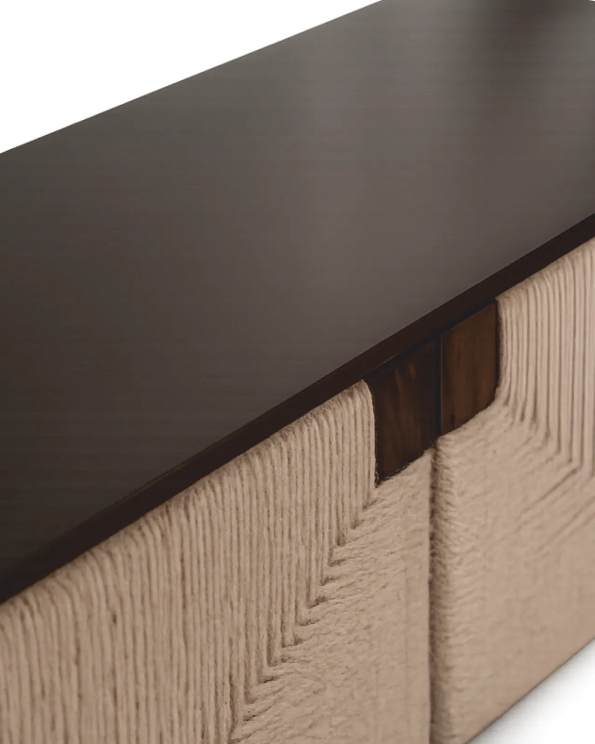 Bravik Mango Wood Sideboard with Jute Doors