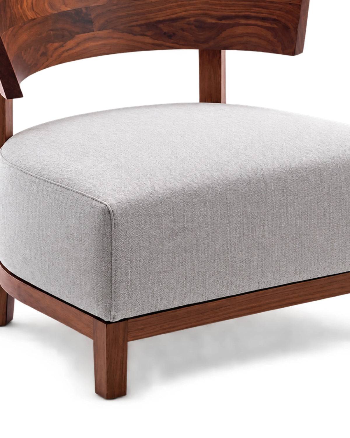 VELTIS Ecru Lounge Chair in Solid Teak Wood